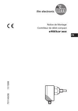 IFM ST2610 Flow monitor Guide d'installation