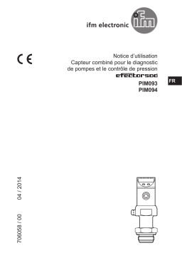 IFM PIM094 Pressure sensor Mode d'emploi