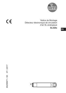 IFM SL5201 Airflow monitor Guide d'installation