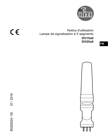 IFM DV1520 5-segment signal lamp Mode d'emploi | Fixfr