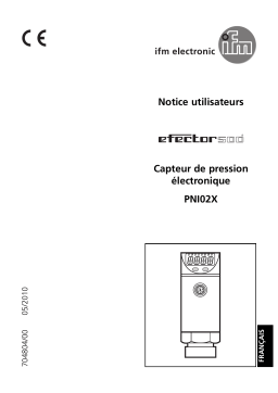 IFM PNI022 Pressure sensor Mode d'emploi