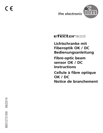 OK5002 | IFM OK5022 Fiber-optic amplifier Mode d'emploi | Fixfr