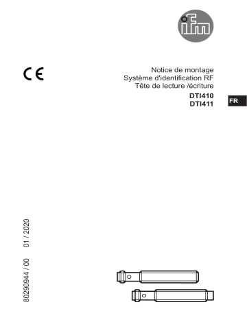 IFM DTI411 RFID read/write head HF Guide d'installation | Fixfr