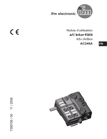 IFM AC246A AS-Interface Airbox Mode d'emploi | Fixfr