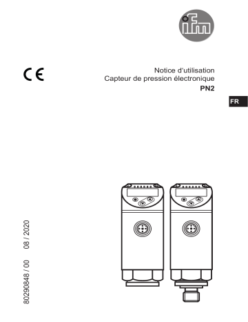 PN2098 | PN2096 | PN2512 | PN2571 | PN2593 | PN2594 | PN2092 | PN2598 | PN2599 | PN2560 | PN2569 | IFM PN2093 Pressure sensor Mode d'emploi | Fixfr