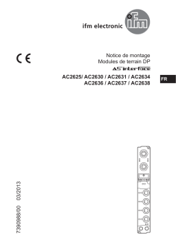 IFM AC2625 I/O module for field application Guide d'installation