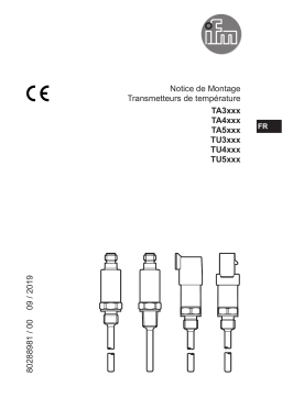 ifm TA3xxx, TA4xxx, TU Transmetteurs : Notice Montage et IA