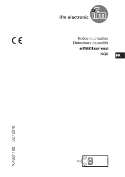 IFM KQ6006 Capacitive sensor Mode d'emploi