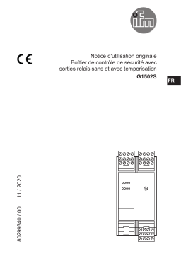 IFM G1502S Safety relay Mode d'emploi