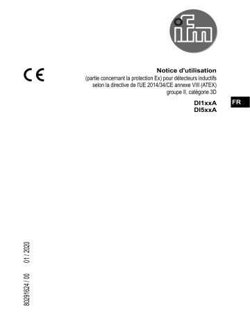 IFM DI103A Compact evaluation unit for speed monitoring Mode d'emploi | Fixfr