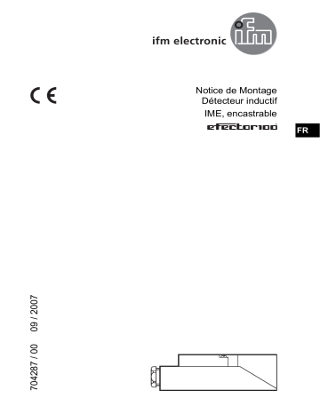 IM5041 | IM5020 | IM5037 | IM3500 | IFM IM5054 Inductive sensor Guide d'installation | Fixfr