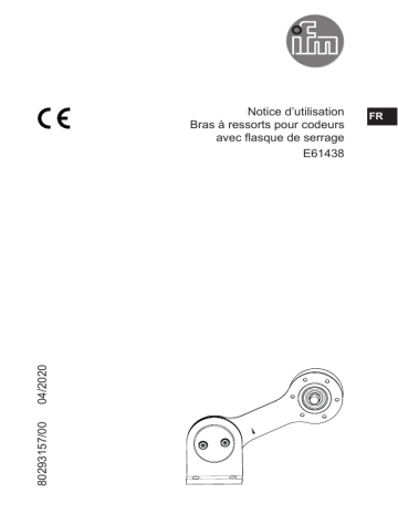 IFM E61438 spring arm for encoder Mode d'emploi | Fixfr