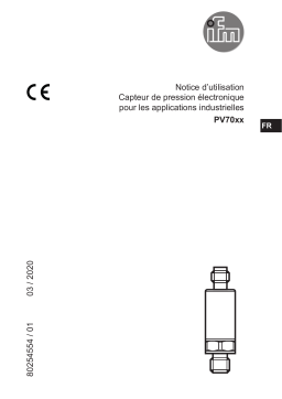 IFM PV7023 Pressure switch Mode d'emploi