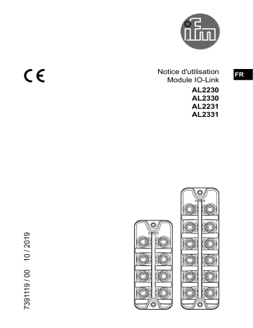 IFM AL2231 IO-Link CompactLine module Mode d'emploi | Fixfr
