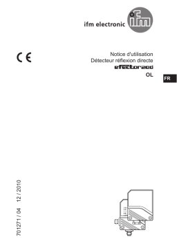 IFM OL0009 Diffuse reflection sensor Mode d'emploi