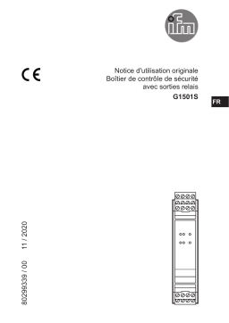 IFM G1501S Safety relay Mode d'emploi