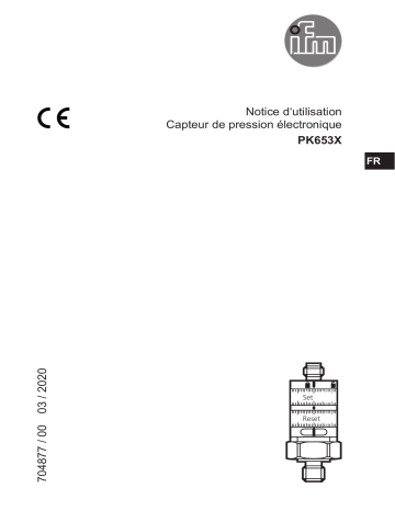 PK6532 | IFM PK6531 Pressure switch Mode d'emploi | Fixfr