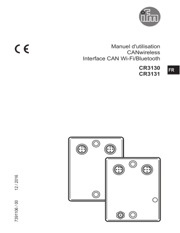 IFM CR3130 CANwireless Manuel du propriétaire | Fixfr