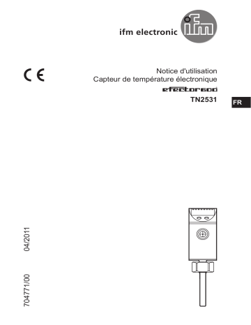 IFM TN2531 Temperature sensor Mode d'emploi | Fixfr