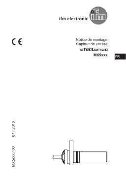 IFM MX5050 Rotational speed sensor Guide d'installation