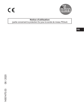 PS308A | PS317A | IFM PS307A Hydrostatic submersible pressure transmitter Mode d'emploi | Fixfr