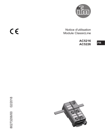 AC5226 | IFM AC5216 AS-Interface ClassicLine module Mode d'emploi | Fixfr