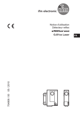 IFM OJ5136 Retro-reflective LASER sensor Mode d'emploi