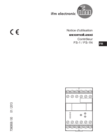 IFM DS2503 Evaluation unit for slip and synchronous monitoring Mode d'emploi | Fixfr