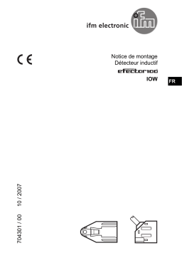 IFM IO5016 Inductive sensor Guide d'installation