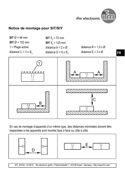 IFM I22006 Inductive sensor Guide d'installation