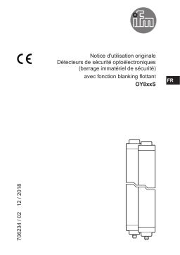 IFM OY808S Safety light curtain Mode d'emploi