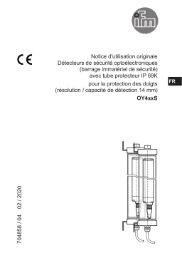 IFM OY410S Safety light curtain Mode d'emploi