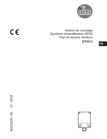 IFM DTI513 RFID read/write head HF Guide d'installation | Fixfr