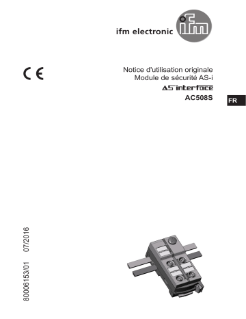 IFM AC508S Safe AS-Interface ClassicLine module Mode d'emploi | Fixfr