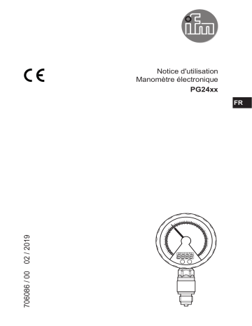 PG2489 | PG2456 | IFM PG2409 Pressure sensor Mode d'emploi | Fixfr