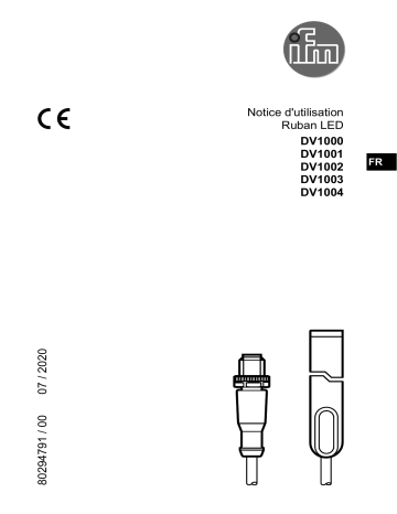 IFM DV1001 LED strip RGBW Mode d'emploi | Fixfr