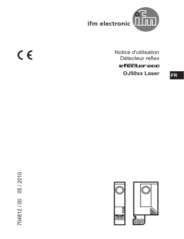 OJ5037 | OJ5014 | IFM OJ5036 Retro-reflective LASER sensor Mode d'emploi | Fixfr