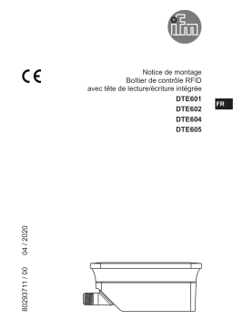 IFM DTE601 Compact RFID device Guide d'installation