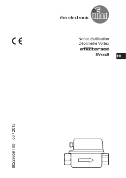 IFM SV7200 Vortex flowmeter Mode d'emploi