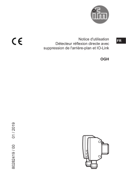 IFM OGH381 Diffuse reflection sensor Mode d'emploi