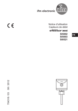 IFM SI0521 Flow monitor Mode d'emploi