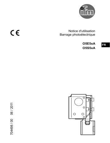 IFM O5S51A Through-beam sensor transmitter Mode d'emploi | Fixfr