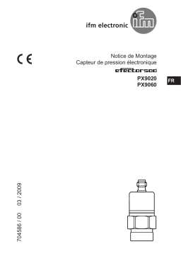 IFM PX9020 Pressure transmitter Guide d'installation