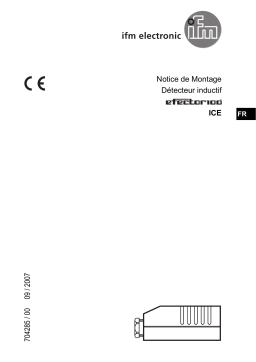 IFM IC5005 Inductive sensor Guide d'installation