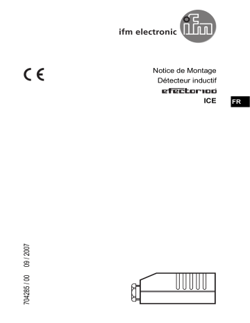 IC0003 | IC5006 | IFM IC5005 Inductive sensor Guide d'installation | Fixfr