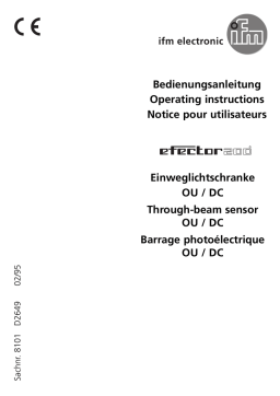 IFM OU5046 Through-beam sensor receiver Guide d'installation