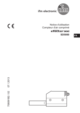 IFM SD5000 Compressed air meter Mode d'emploi