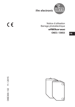 IFM O6S303 Through-beam sensor transmitter Mode d'emploi