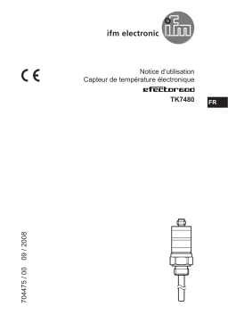 IFM TK7480 Temperature switch Mode d'emploi