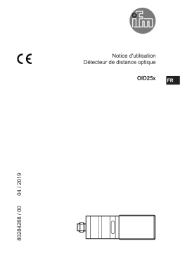 IFM OID250 Photoelectric distance sensor Mode d'emploi